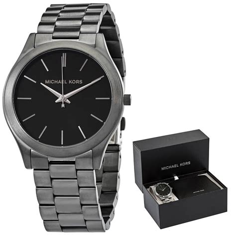 Oversized Slim Runway Gunmetal Watch And Jet Set